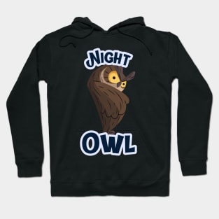 Night Owl with Insomnia and Noctural Sleepless Nights Hoodie